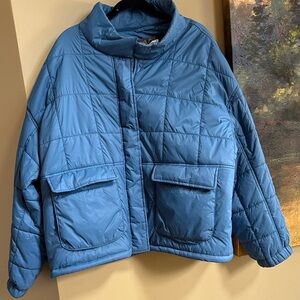Natural Reflections Sky Blue Quilted Jacket